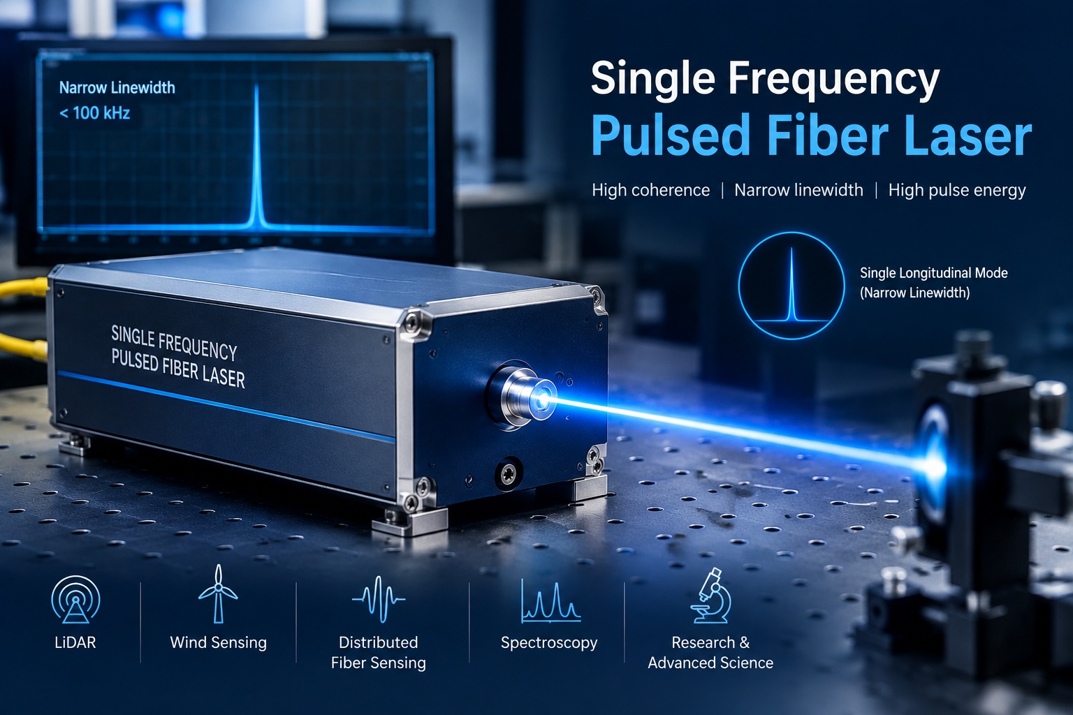 Single frequency pulsed fiber laser
