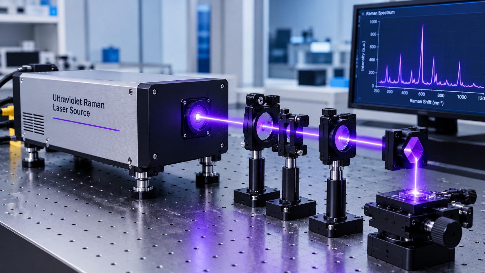 Ultraviolet raman laser sources